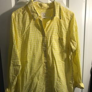 Yellow gingham button down